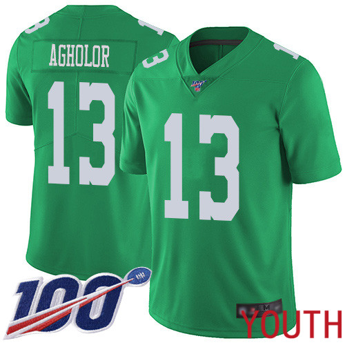 Youth Philadelphia Eagles #13 Nelson Agholor Limited Green Rush Vapor Untouchable NFL Jersey 100th Season->youth nfl jersey->Youth Jersey